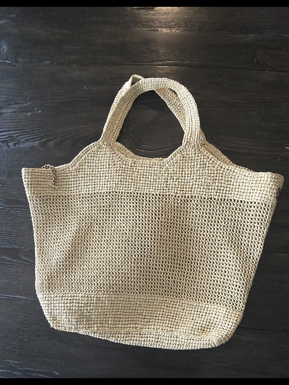 New Saint Laurent Beige Raffia Tote with Gold Logo AMAZING BAG! - Picture 3 of 15